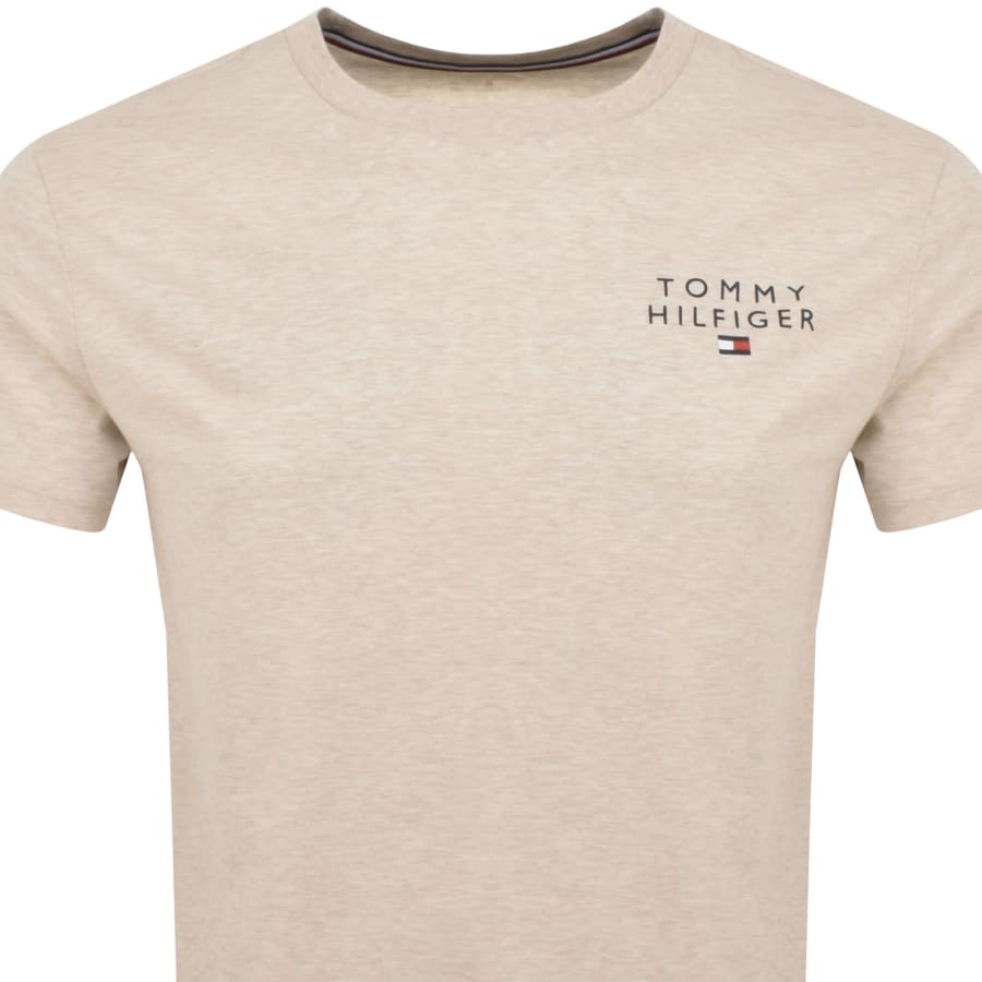Tommy Hilfiger Logo T Shirt Beige